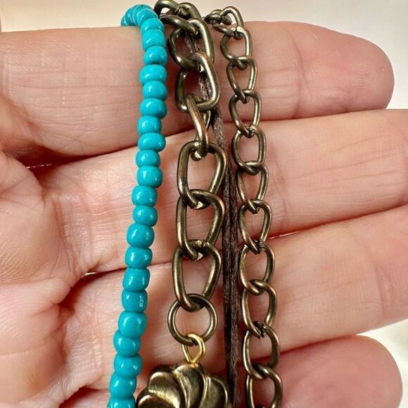 Colorful beaded multi strand long necklace - Picture 13 of 14